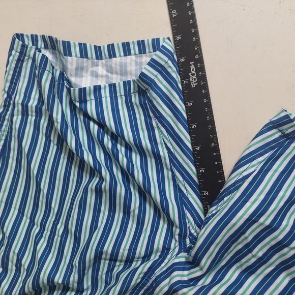 Beach Bros Blue White Green Swim Trunks Stripped Men's Medium - Picture 7 of 13